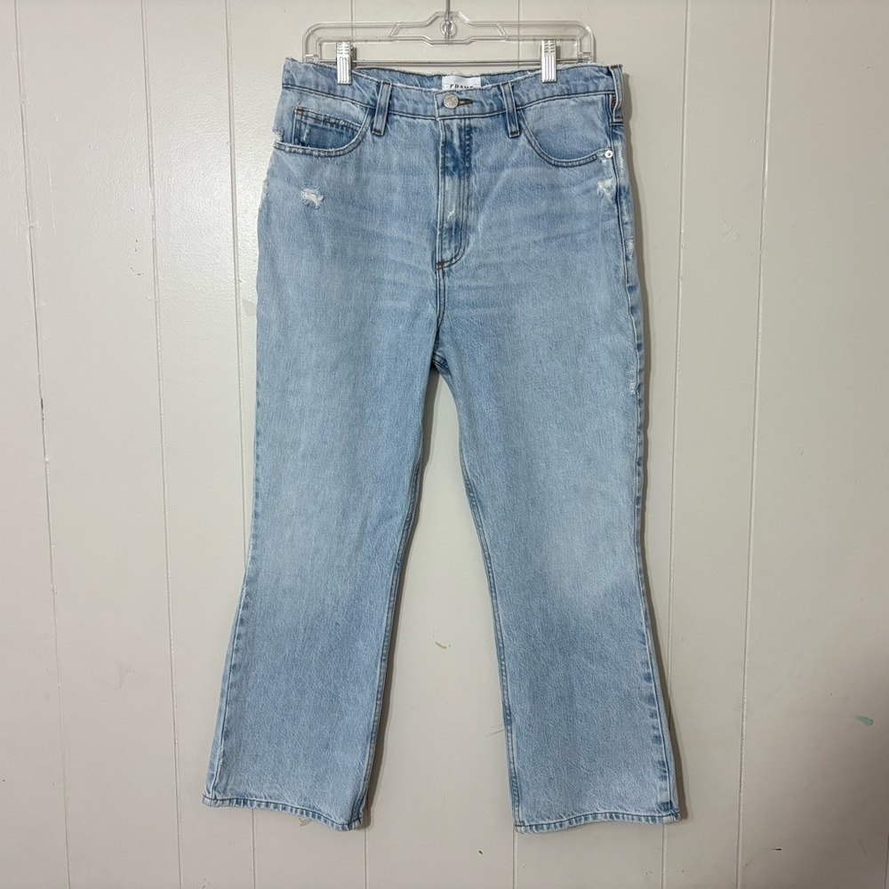 FRAME Le High N Tight Crop Mini Boot Jeans Legacy Wash Size 30